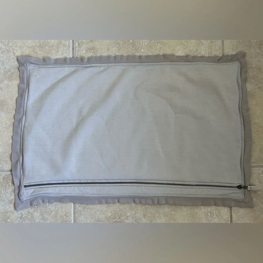 Pottery Barn HOME Appliqué Lumbar Pillow Cover Jersey Gray 16x24”